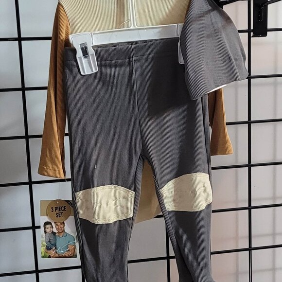 Mario Lopez Baby 3-Piece Set - Stylish Bodysuit and Pants for Newborns (0-3M) - Picture 6 of 9